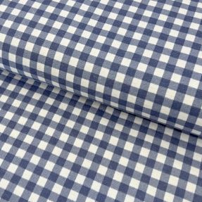 Bombažna tkanina flanel Check blue