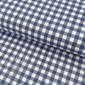 Bombažna tkanina FLANNEL Check blue