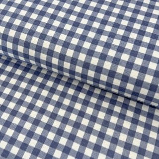 Bombažna tkanina flanel Check blue