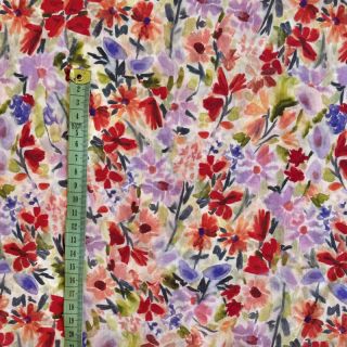 Bombažna tkanina VOILE Purple meadow digital print