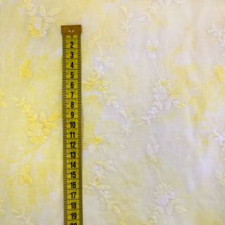 Bombažna tkanina EMBROIDERY Tie-Dye yellow