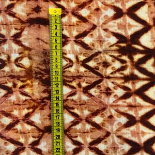 Viskoza z lanom Shibori TIE DYE brown digital print