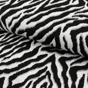 Dekorativno blago jacquard Tanzanie noir blanc