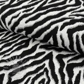 Dekorativno blago jacquard Tanzanie noir blanc