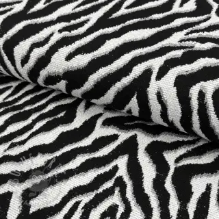 Dekorativno blago jacquard Tanzanie noir blanc