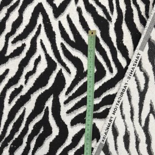 Dekorativno blago jacquard Tanzanie noir blanc