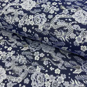 Dekorativno blago jacquard Draco indigo