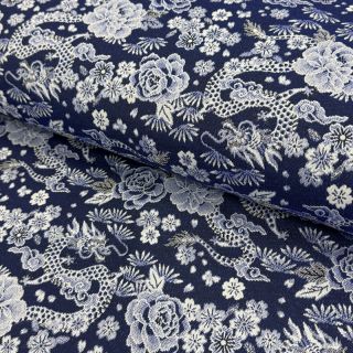 Dekorativna tkanina jacquard Draco indigo