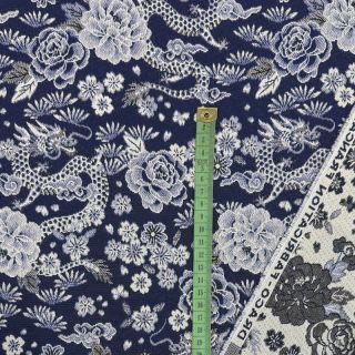 Dekorativna tkanina jacquard Draco indigo
