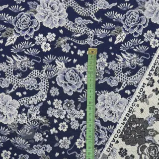 Dekorativno blago jacquard Draco indigo