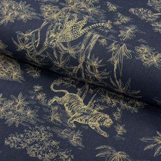 Bombažna tkanina Acajou indigo PERCALE