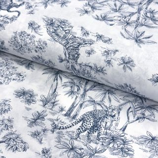 Bombažna tkanina Acajou blue PERCALE