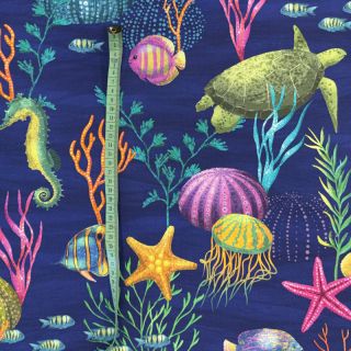 Dekorativno blago premium Underwater sea life digital print