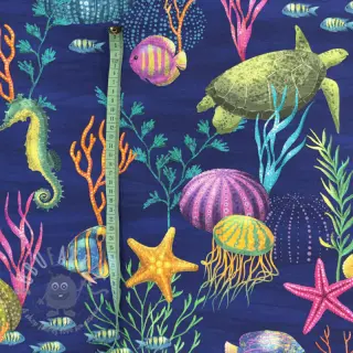 Dekorativno blago premium Underwater sea life digital print