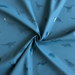 Blago za dežni plašč Dinosaurs blue