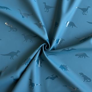 Blago za dežni plašč Dinosaurs blue