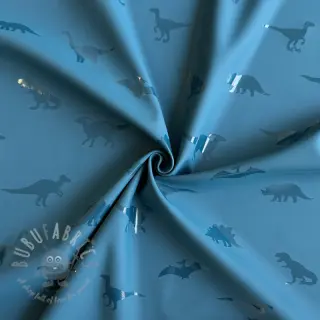 Blago za dežni plašč Dinosaurs blue