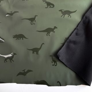 Blago za dežni plašč Dinosaurs dark green