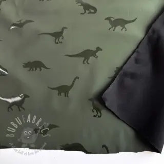 Blago za dežni plašč Dinosaurs dark green