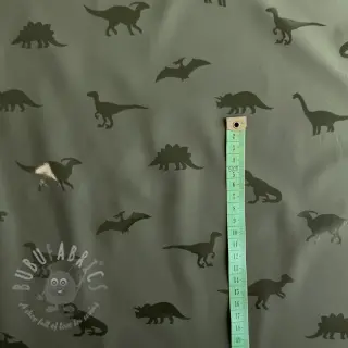 Blago za dežni plašč Dinosaurs dark green