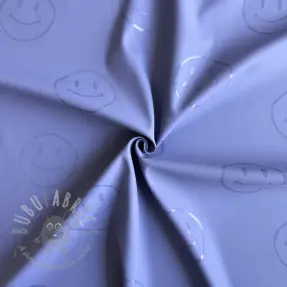 Blago za dežni plašč Happy faces purple