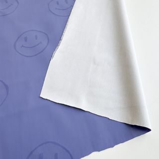 Blago za dežni plašč Happy faces purple
