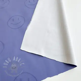 Blago za dežni plašč Happy faces purple