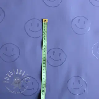 Blago za dežni plašč Happy faces purple