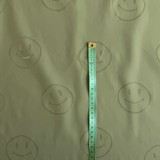 Blago za dežni plašč Happy faces army green