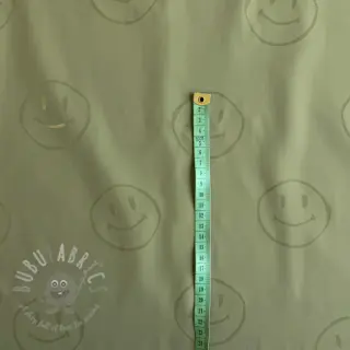 Blago za dežni plašč Happy faces army green