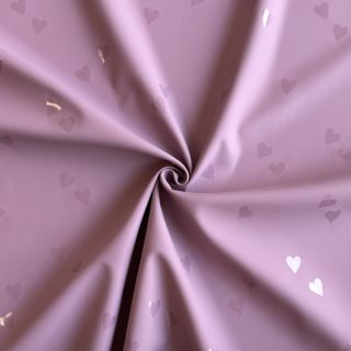 Blago za dežni plašč Hearts purple