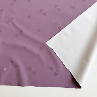 Blago za dežni plašč Hearts purple