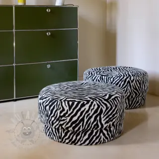 Dekorativno blago jacquard Tanzanie noir blanc