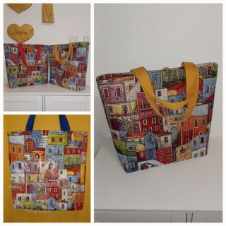 Dekorativno blago GOBELIN PREMIUM Happy colourful village