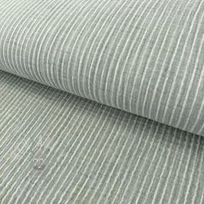 Dvojna gaza/muslin YARN DYED Stripes old green