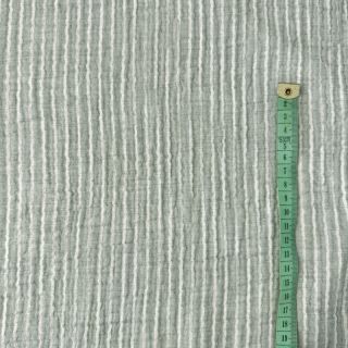 Dvojna gaza/muslin YARN DYED Stripes old green
