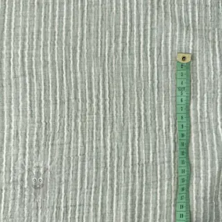 Dvojna gaza/muslin YARN DYED Stripes old green