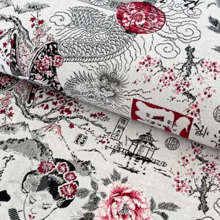 Dekorativno blago jacquard Akita blanc