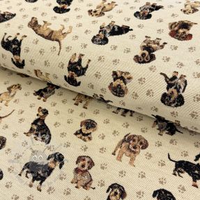 Dekorativno blago GOBELIN PREMIUM Little dachshund play