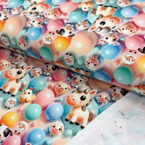 Tkanina za trenirke Happy horse design A digital print