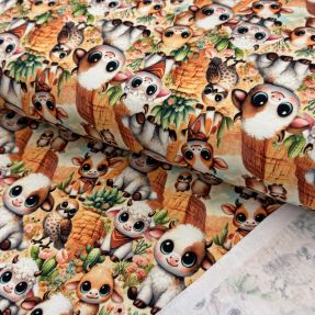Tkanina za trenirke Cutie pies design A digital print