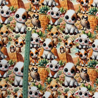 Tkanina za trenirke Cutie pies design A digital print