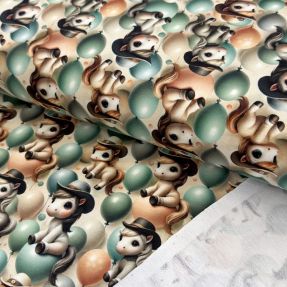 Tkanina za trenirke Happy horse design B digital print