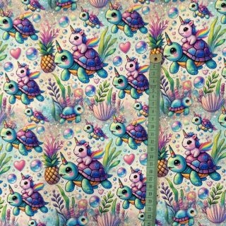 Tkanina za trenirke Pretty unicorns design C digital print