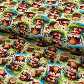 Pletivo A little bever action design A digital print
