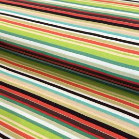 Pletenina Great big farm green stripe digital print