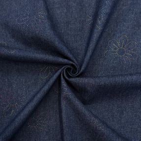 Bavlnená látka JEANS FOIL Flowers