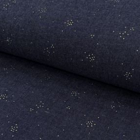 Bombažna tkanina JEANS Glitter small dots