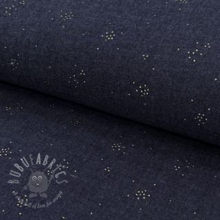 Bombažna tkanina JEANS Glitter small dots