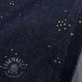 Bombažna tkanina JEANS Glitter small dots